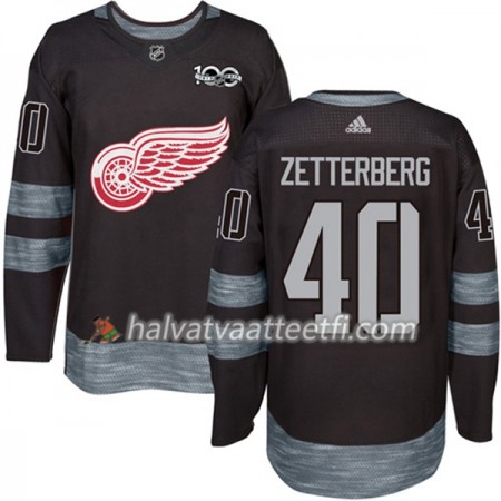 Miesten NHL Detroit Red Wings Pelipaita Henrik Zetterberg 40 1917-2017 100th Anniversary Adidas Musta Authentic